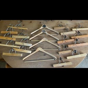 21 Vintage wood suit and pant hangers